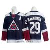 Vintage Colorado Avalanche Ice Hockey Jersey 92 Makar Mackinnon Retro Stitched Uniform Men