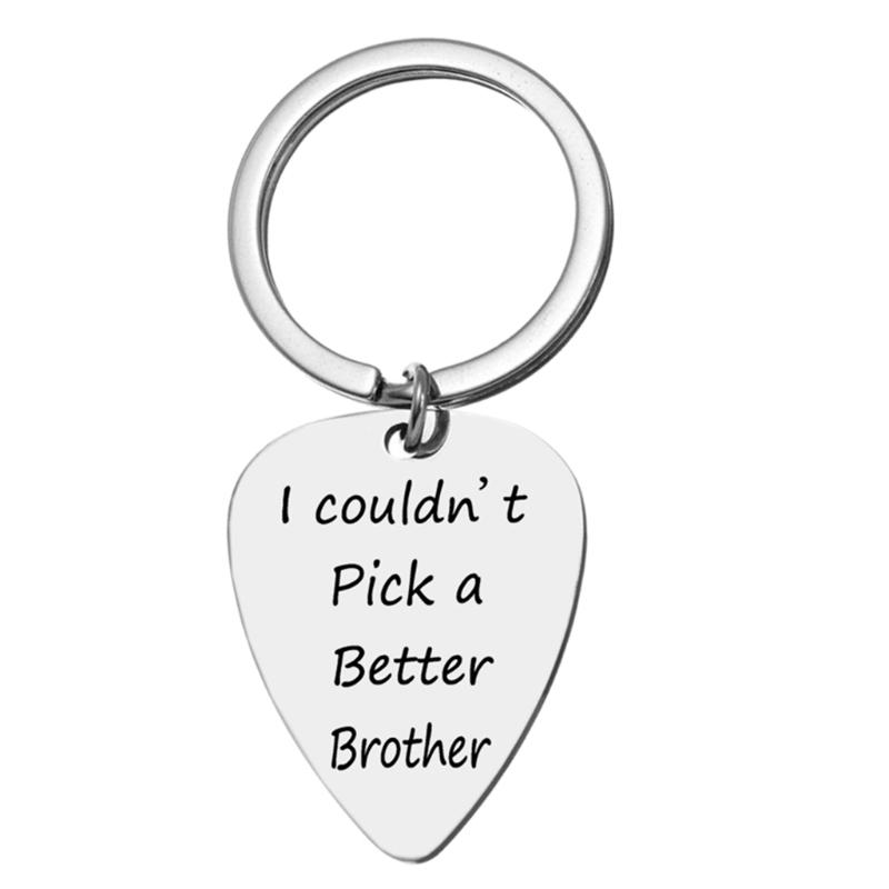 Stainless Guitar Picks Keychain for Guitar Bass Plectrum Guitar Picks for Guitar, Silver Color Guitar Picks Jewelry Gift 1