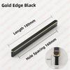 NAIERDI American Style Black Cabinet Handles Aluminum Alloy  Long Furniture Handle Kitchen Cupboard Pulls Drawer Knobs Hardware