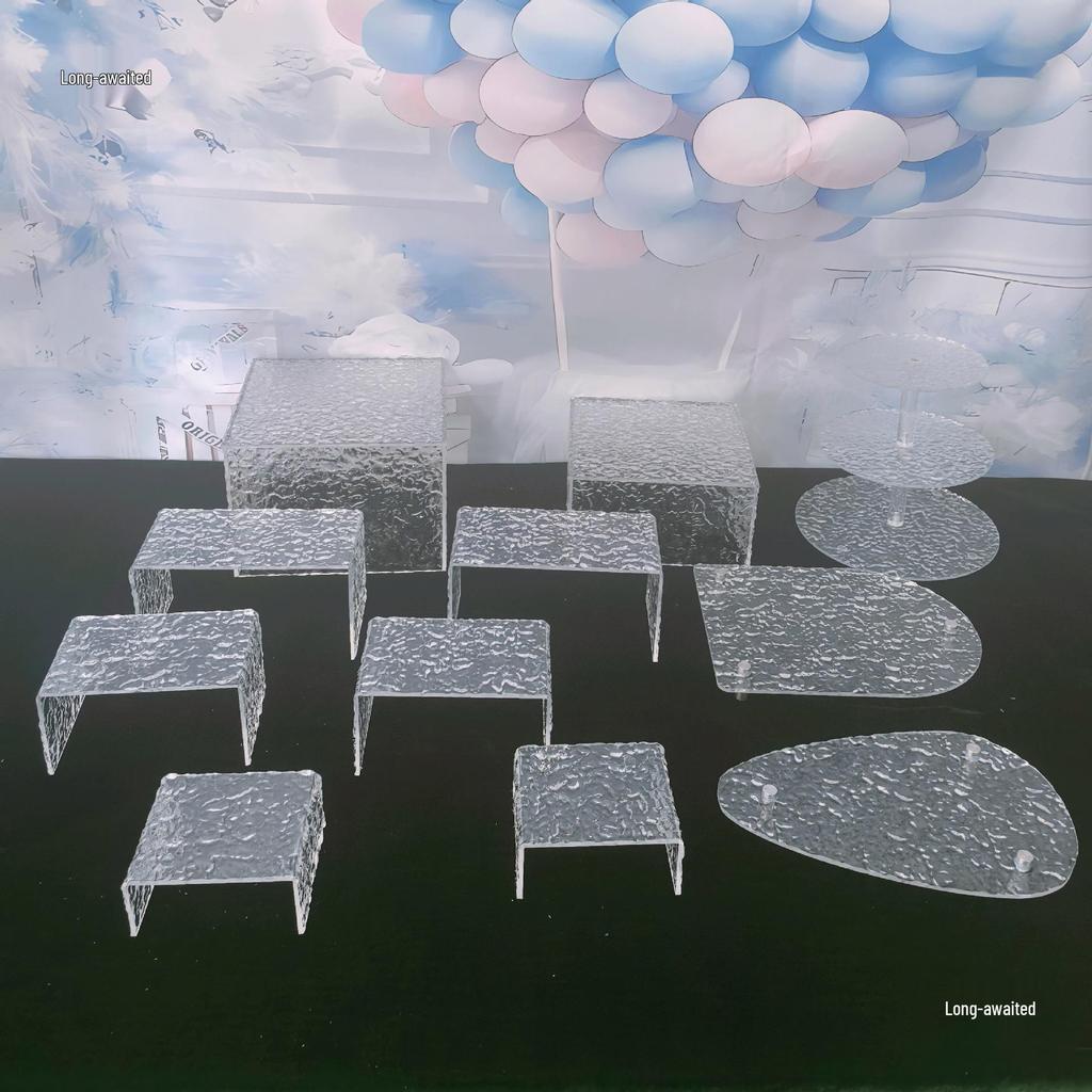 Water Ripple Dessert Stand: Cake and Treat Tray for Birthdays, Weddings, and Tea Parties.