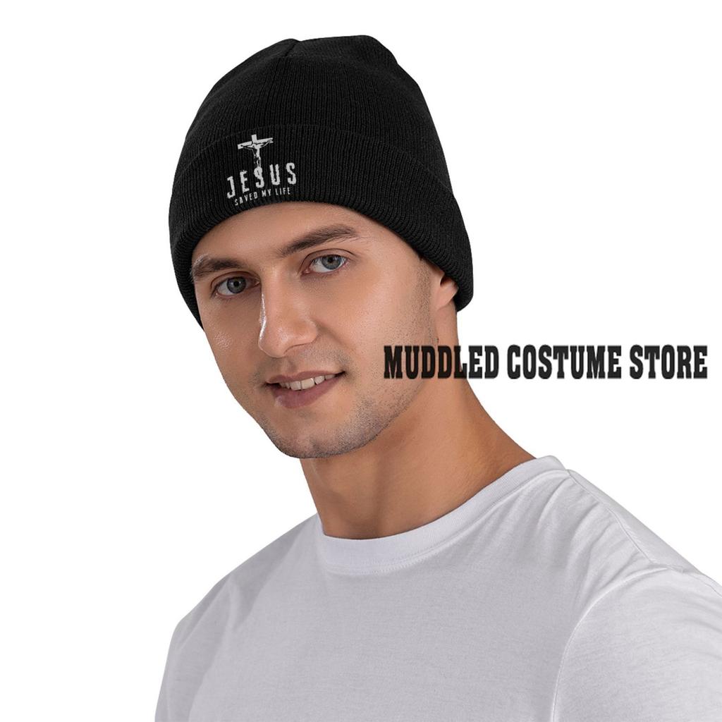 Jesus Is My Life Saver Images Beanies Caps Unisex Winter Warm Knitted Hat Men Women Street Adult Bonnet Hats