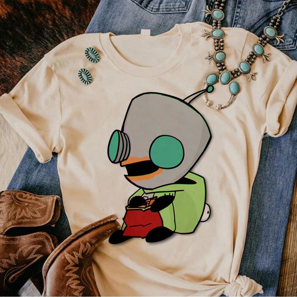

Invader Zim tshirts Women summer designer anime top feUnisex anime clothes 4XL