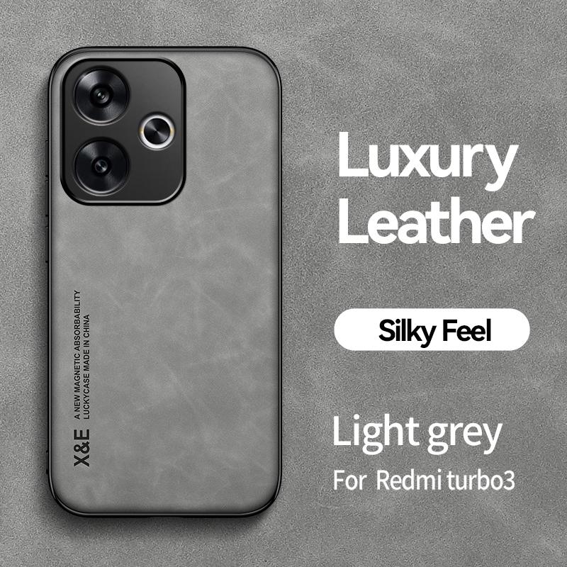 For Xiaomi Redmi Turbo3 Case Magnetic Holder Phone Case For Redmy Turbo3 Turbo 3 RedmiTurbo3 5G Shockproof Leather Back Cover