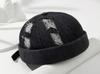 Sproutsy Men's Fisherman's Cap, Docker Hat, Vintage Retro Distressed Denim (Black)
