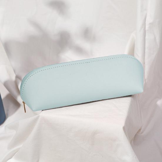 Piórnik Wodoodporny piórnik ze sztucznej skóry Wytrzymały, gładki zamek błyskawiczny Torba do przechowywania artykułów piśmienniczych do szkoły domowej