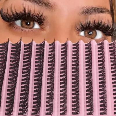 Mixed Length Segmented False Eyelashes 40D Thickness DIY Grafting Eyelashes Fake Eyelash Set  Women