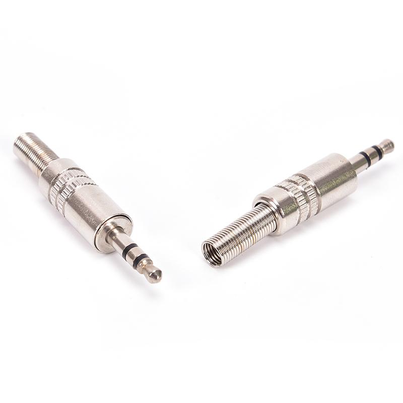 3.5Mm 3 Pole Headphone Replacement Jack Male Plug Soldering Connector
