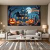 Halloween Banner Haunted Effect Halloween Party Banner Pumpkin Backdrop Pumpkin Illustration Night Theme Banner For Haunted