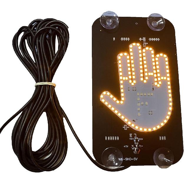 LED Middle Finger Sign For Car, Truck, Thank You Lights, Thumb Up Down Light, Cool Car Interior Light To Express Yourself, Cool Funny Car Accessories