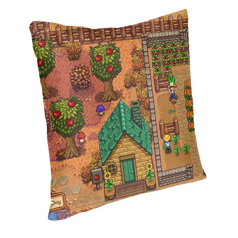 Stardew Valley Karte Kissenbezug Doppelseitig 3D-Druck Videospiele Wurfkissenbezug für Sofa Cooler Kissenbezug Heimdekoration
