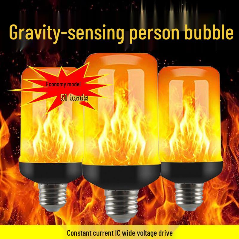 

51 светодиодная лампа с имитацией пламени на черном основании для атмосферы и декора KTV E26 Black Base