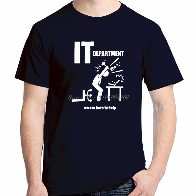 It Departunisextt Help Humour Funny Shirts Graphic Tee Tops Tshirt New Arrival Goods New Shirts And Tshirts Unisexs Cotton Tshirt