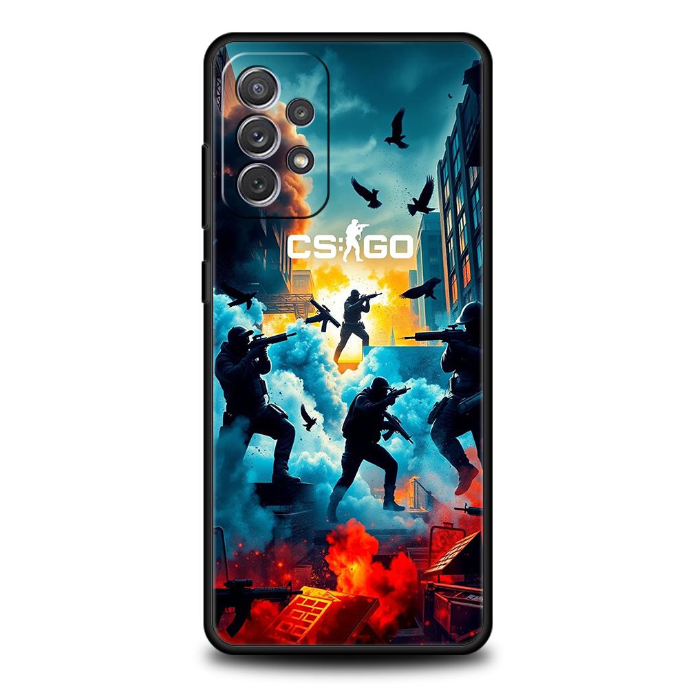 Counter Strike CS GO Hot Game Phone Case for Samsung Galaxy A55 A35 A15 A14 A25 A54 A51 A71 A72 A73 A32 A52 A52S A41 5G Shell