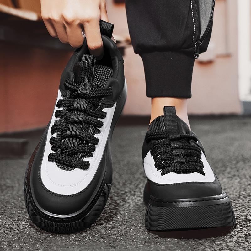 Luxury Platform Male Sneakers for Men Designer Leather Hiking Shoes Men's Casual Shoes Anti-slip Sports Runn Trainers Tenis