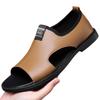 Fashion Sandals for Men Brand Casual Shoes Outdoor Leather Fashion Men's Slippers Beach Comfortable Shoes High Quality Men Flat Sandals