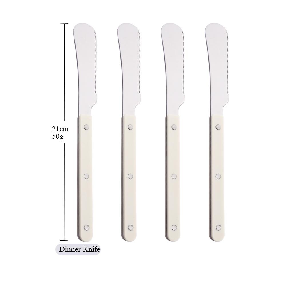 4/16 Stück Acrylgriff Messer Gabel Set Edelstahl Abendessen Besteck Set Grün Silber Westliches Geschirr Heimküche Besteck