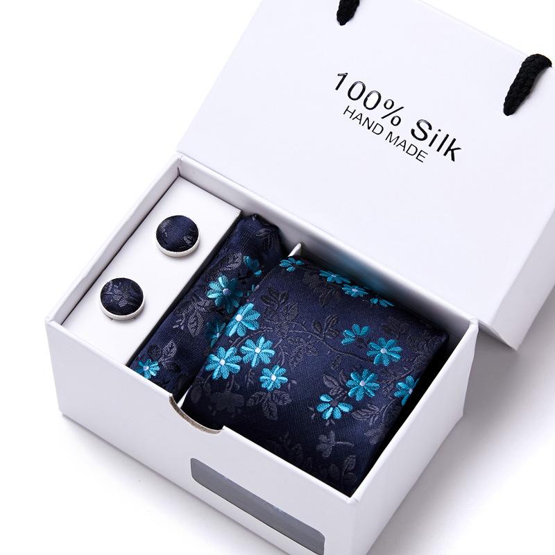 New Men'S Tie Set Gift Box 5-Piece Set Group Tie Business Dress Tie