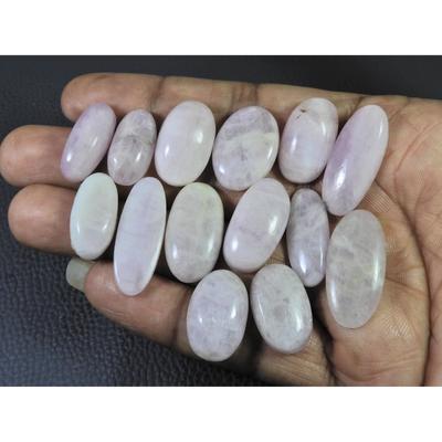 250Cts. Natural Pink Kunzite Oval Cabochon Gemstone 14Pcs Lot C-1144