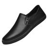 Men's Spring Casual Loafers: Breathable Two-Use Cowhide White Slip-Ons