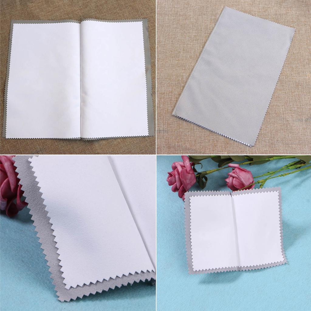 Double Layer Silver Cleaning Cloths Reusable Gold Cleaning Cloth Silver Polishing Cloths for Jewelry Clean and Maintain