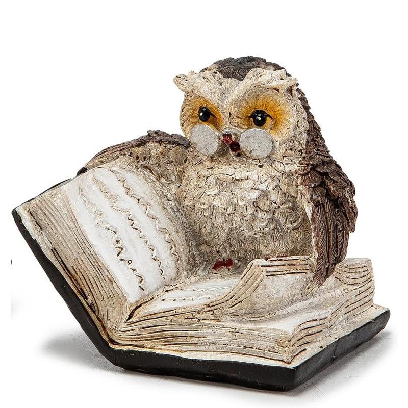 Cartoon Owl Figurine Garden Decoration Outdoor Resin Handicraft Home Living Room Desktop Decoration