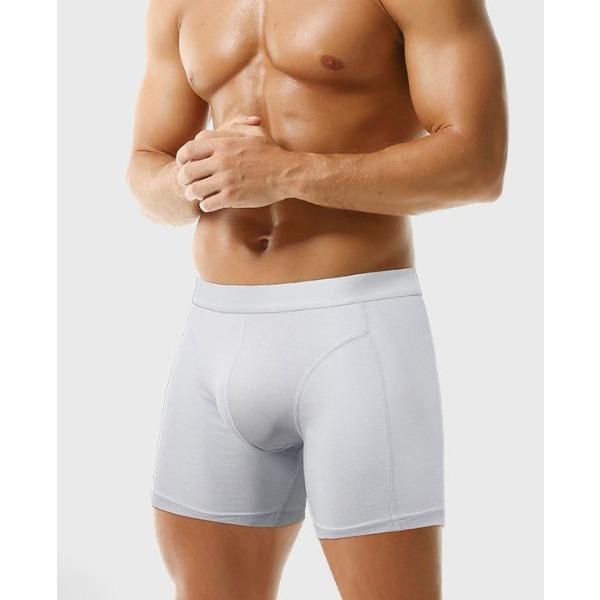 Comfortable Loose Non Blocking Four Corner Underpants Breathable Pure Cotton Solid Color Plus Size Flat Corner Men's Underpants