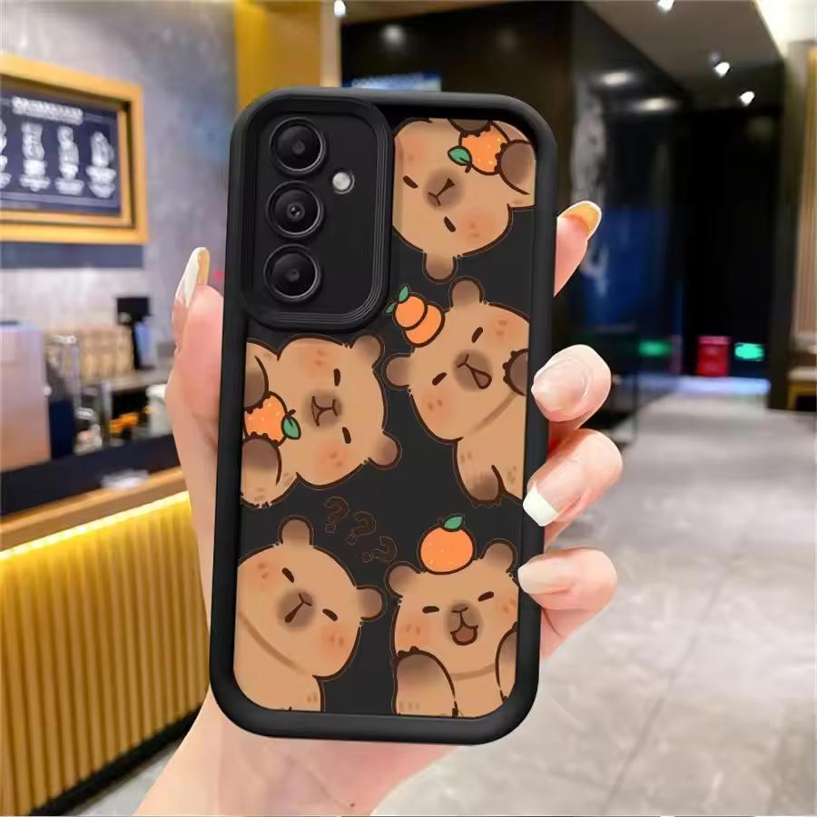 Cartoon Cute Capybara For Samsung Galaxy Case S24 S23 S22 S21 Ultra Plus Fe A55 A54 A53 A52 A35 A25 A15 A14 5G Phone Y2k Cover
