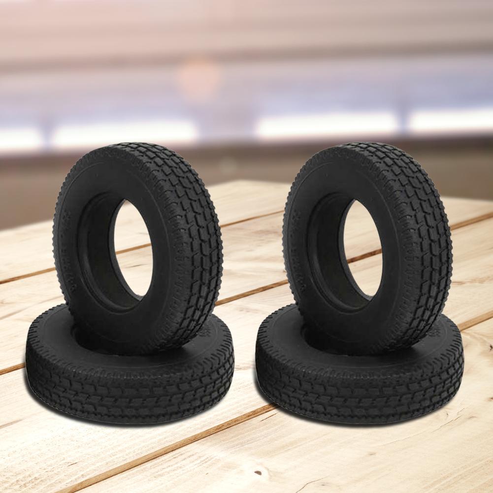 4 Pcs Rubber Tires 80 * 20mm Tires Set Upgrade Parts RC Soft Rubber Wheel Tires for 1:14 Tamiya Tractor Truck RC Car Part