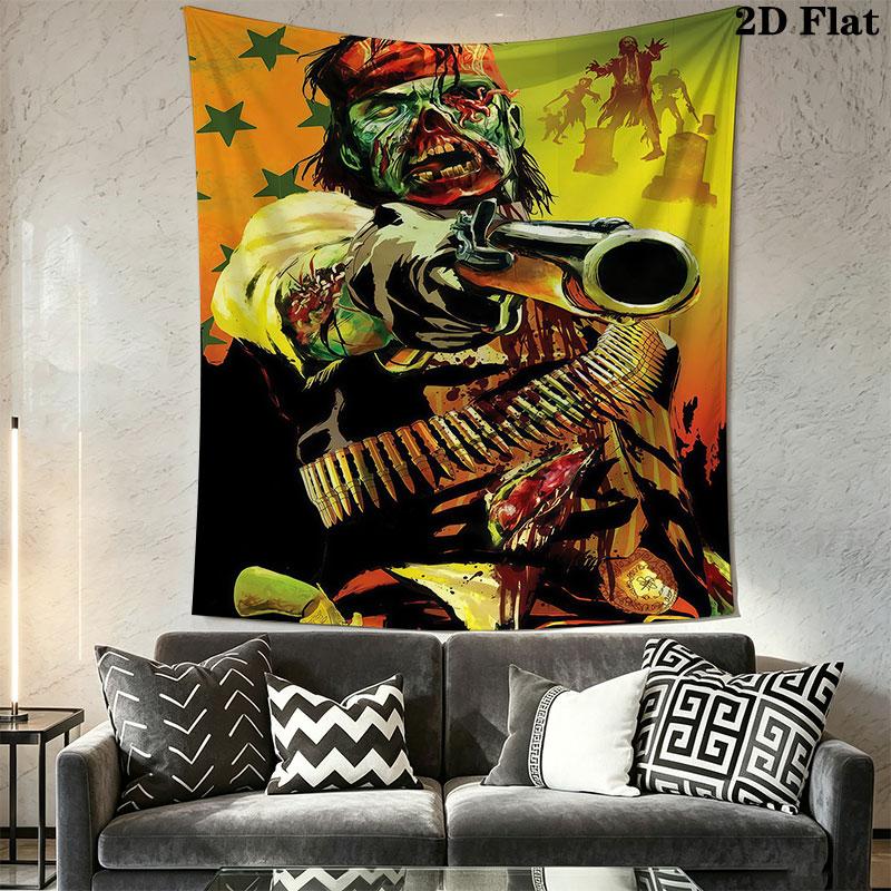 RDR2 Wall Hanging Printed Fabric Blanket Decorative Tapestries for Bedroom Living Room Home Decor