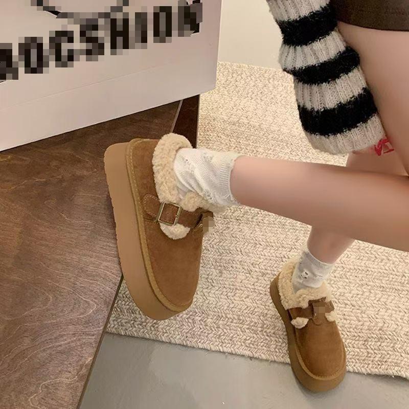 

Новые хлопковые туфли зимние с начесом и утолщенные шапка толстоподошвенные пушистые женские сноубутсы женские 40 малиновый