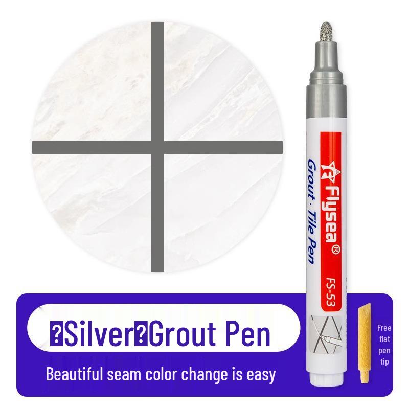 Tile & Grout Color Repair Pen - Quick-Drying Touch-Up Tool for Floors and Furniture