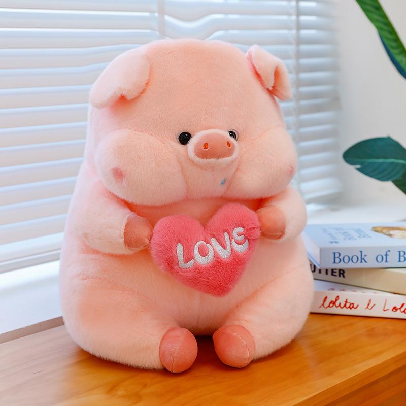 Cute Love Lulu Pig Doll Cute Pink Pig Plush Toy Children Sleeping Pillow Doll