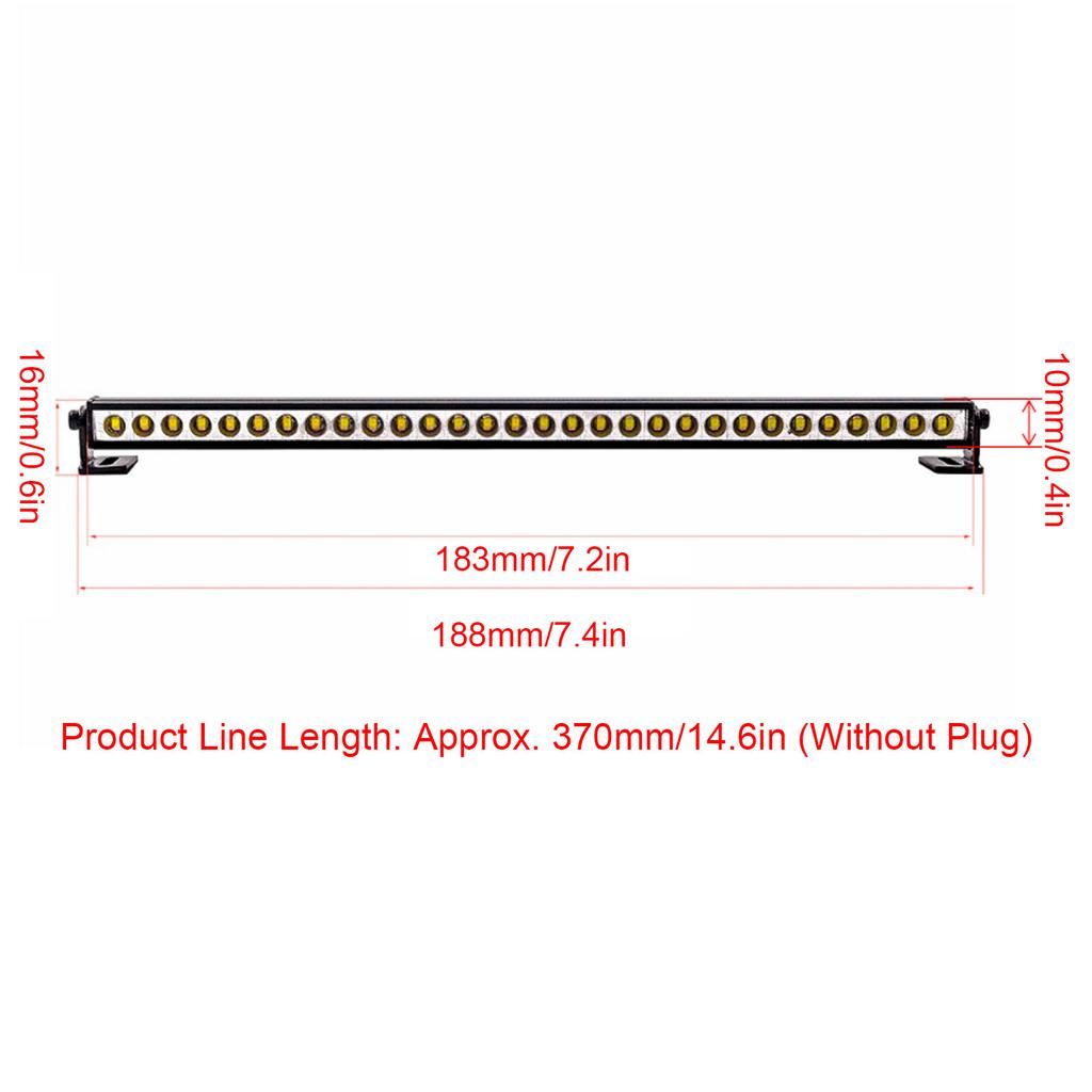 Lampa dachowa samochodu RC 30 diod LED białe światło odporność na zużycie listwa świetlna RC dla 1/8 1/10 1/12 1/14