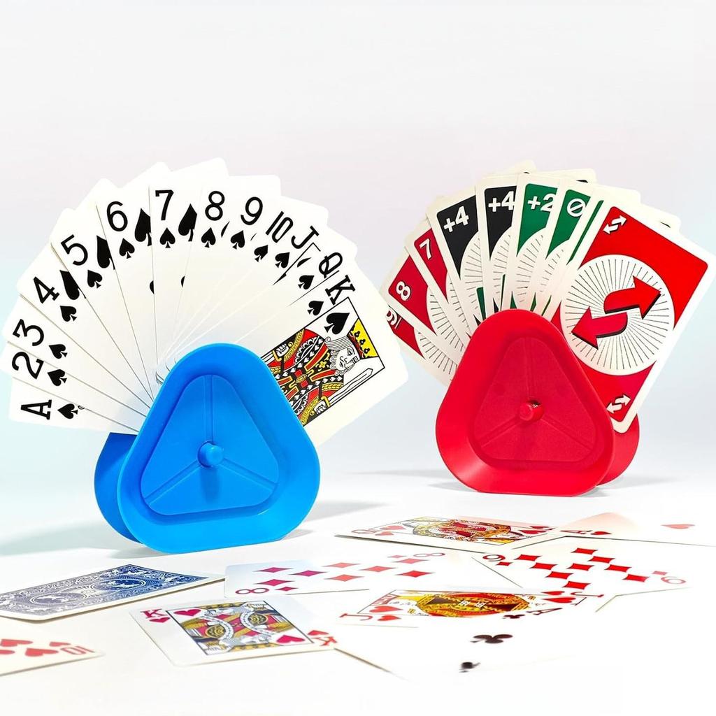 Triangle Poker Card Holder for Elderly - Card Playing Assist Tool
