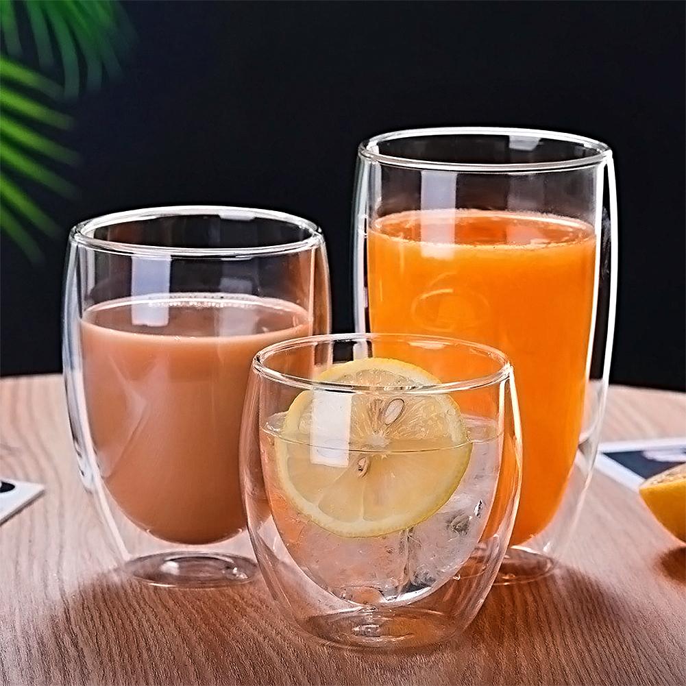 Tasses à café en verre à double paroi, (ensemble de 2) tasses à café en