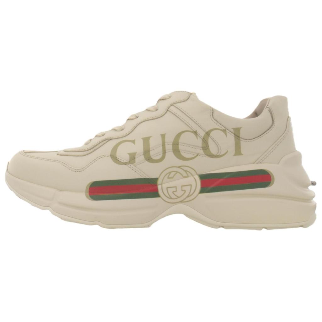 Gucci Rhyton GUCCI Logo Leather Sneakers 500877 DRW00 9522