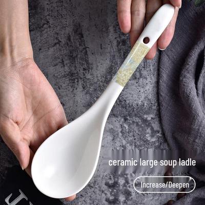 Shihua Ceramic Soup & Rice Spoons