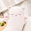 Cartoon Sleepy Cat Plush Toy Kawaii Long Pillow Soft Warm Kitty Doll Stuffed Animal Cushion Birthday Gift Room Bed Decoration