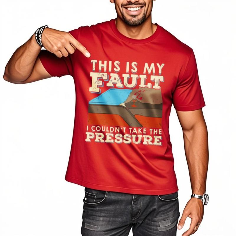 Printed Teenagers Teeshirts Crew Neck Tshirt Streetwear This Is My Fault I Couldnt Take The Pressure Classic For Man Tees