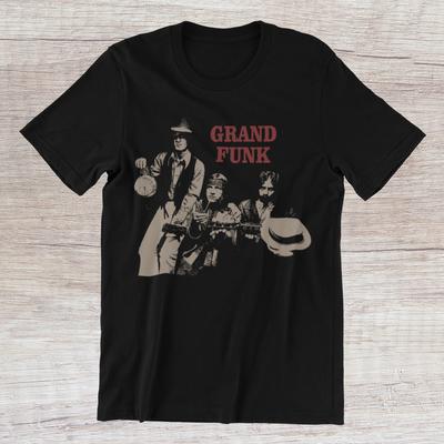 GRAND FUNK RAILROAD 1969 Album Groupe de Rock des Années 70 T-shirt Unisex en Coton Peigné