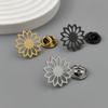 New Sunflower Brooch Stainless Steel Material Men's Shirt Cufflinks Accessories