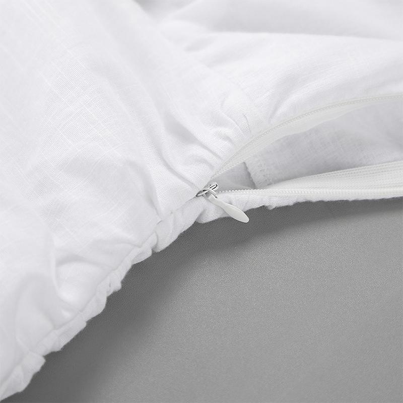 Witte Katoen en Linnen Slim Ruffles Rand Jurk Dames Slim Heupomsluitende Jurk Revers Lange Mouwen Mode Lente en Zomer