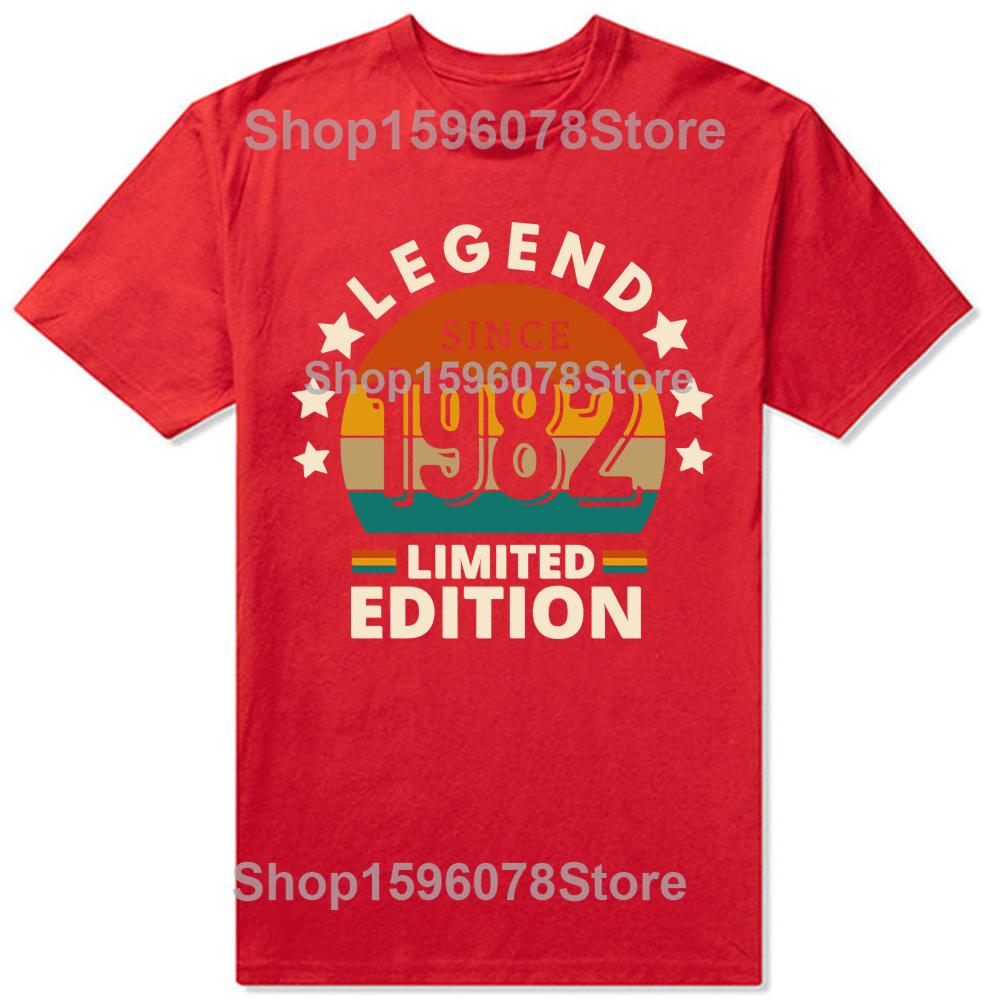 Legend 1982 Vintage Limited Edition Tshirt Cotton Graphic T-Shirt Cotton Euro Size O-Neck Daily Casual Oversized Unisex Tees