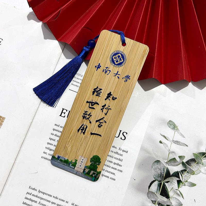 Hand-painted Chinese Style Bamboo Bookmarks - Colorful Wooden Gift for Friends