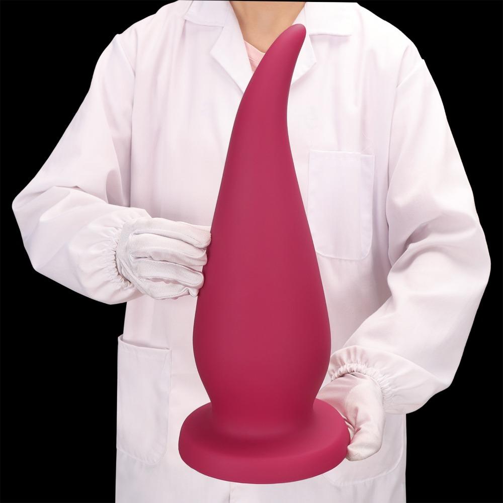 Thick Huge Fox Tail Butt Plug for Men Women, Large Anal Plug with Flared Base, Silicone Anal Stretcher for Adult Beginners and Advanced Players