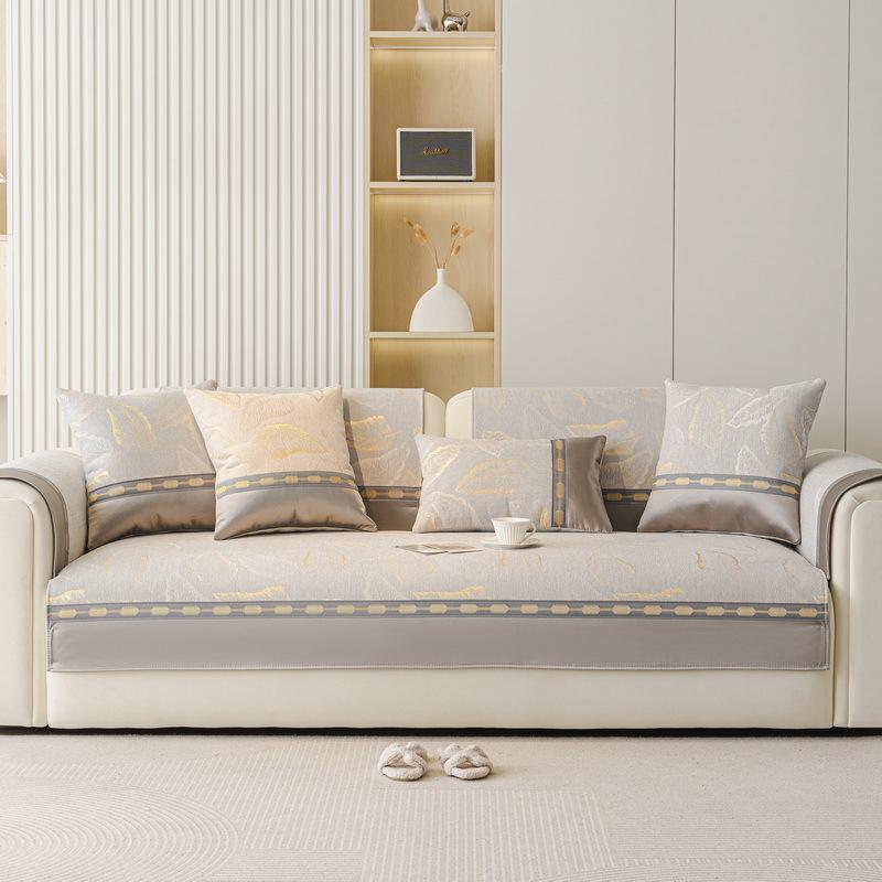 New Sofa Cushion Chenille Four Seasons Universal Simple Light Luxury Modern Non-Slip Leather Sofa Cover Cloth Towel