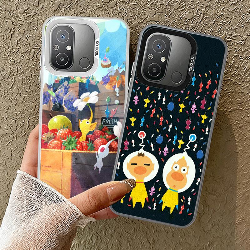 P-Pikmins Cute Game Shockproof Phone Case for Xiaomi Poco X7 X6 X5 X3 Pro F7 Ultra M8 Redmi 15C 15 14C 13C 12C 10C 13 12 10