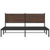 Metal Bed Frame Without Mattress Brown Oak Effect 160x200 Cm