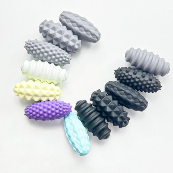 4Pcs Magnetic Decompression Toy Multi-Texture Sensory Stimulation Safe Silicone Material Portable Stress Relief Hand-Eye Coordination Toy