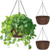 Outdoor Hanging Plant Flower Pots – Fabric Hanging Baskets with Chains for Balcony & Garden Decoration